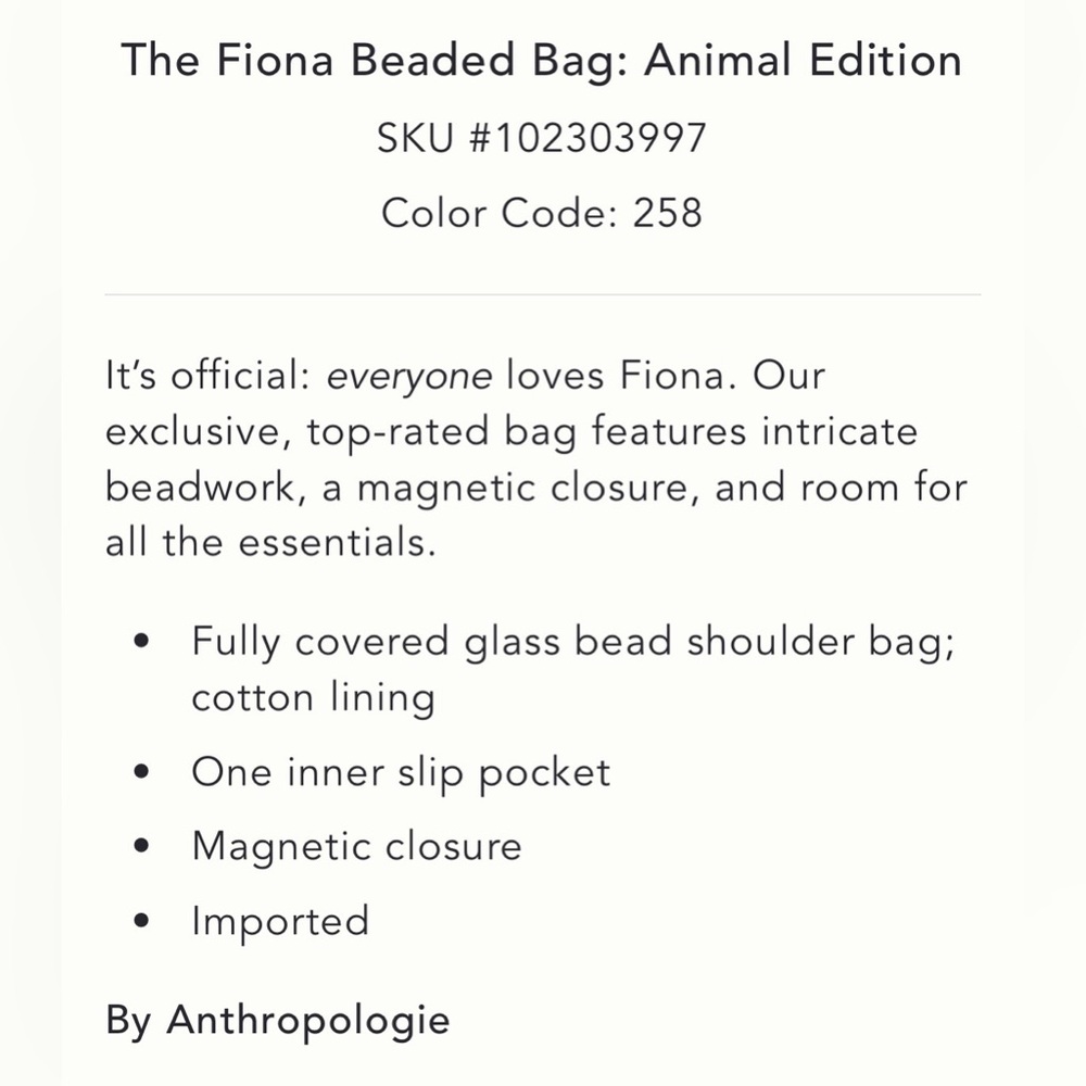 New Anthropologie Fiona Beaded Dachshund Design Shoulder Bag - Picture 7 of 7